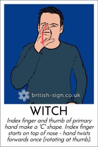 BSL sign for witch