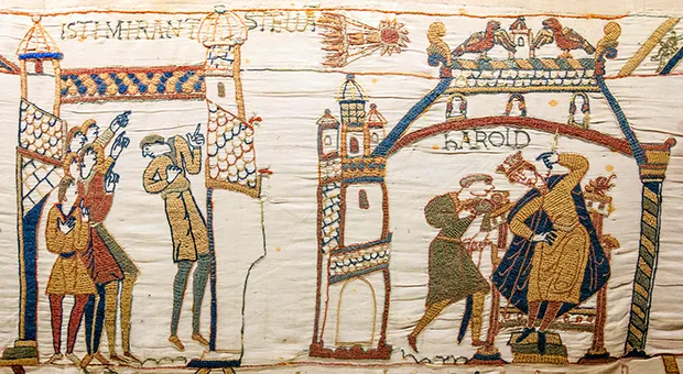 Bayeux_Tapestry_32-33_comet_Halley_Harold