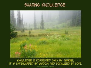 Knowledgeis possessed by sharing